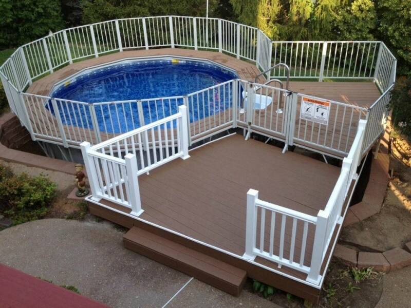 slopped doughboy pool