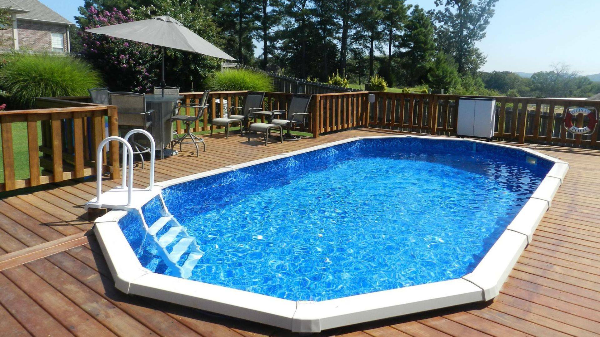 Doughboy Swimming Pool Recessed Into Deck