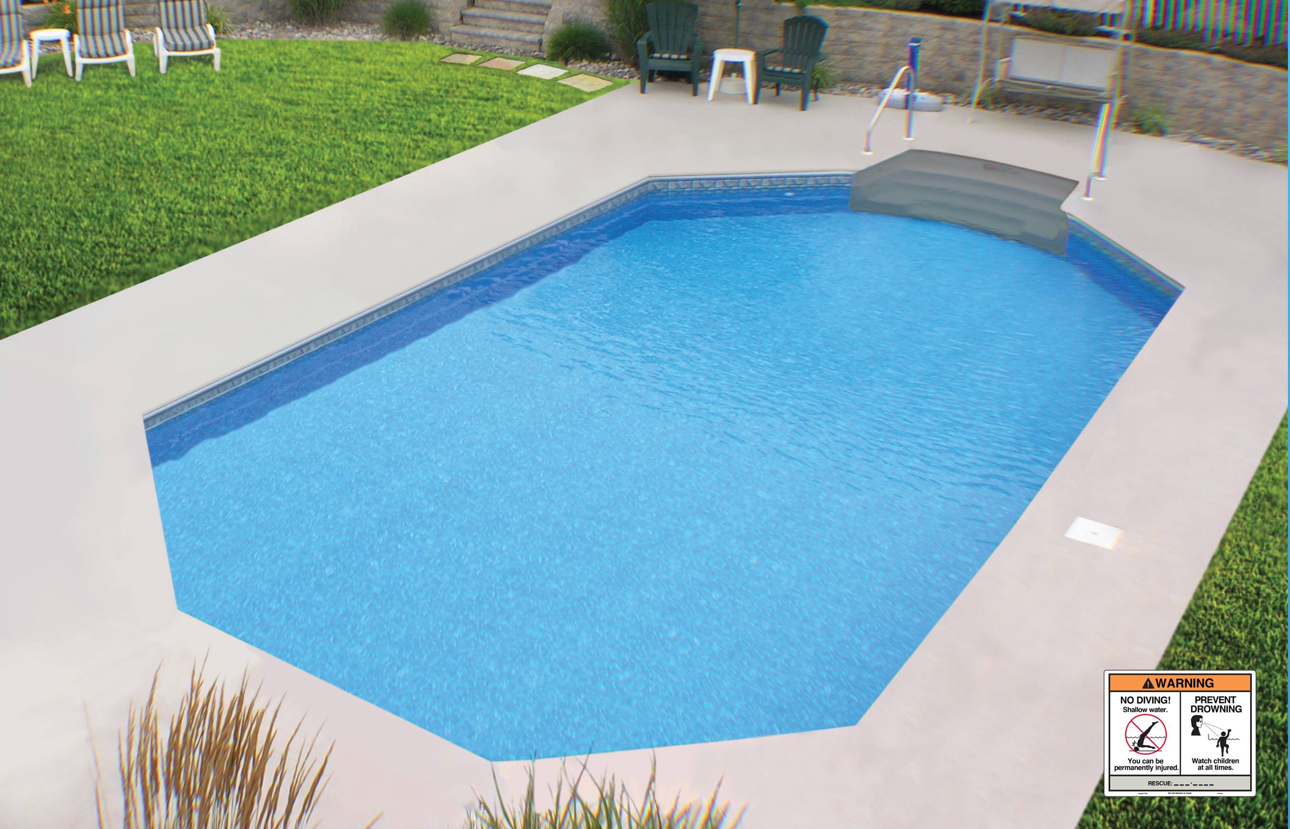 A doughboy pool installed as an inground pool or "semi-inground pool"